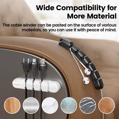 Cable Organizer 3 5 7 Hole Cables Winder Flexible Wire Management Clips for Cable Clearance Cord Protector for Chargers